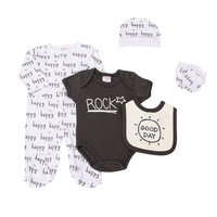 Ensemble de layette pour bébé en coton de haute qualité, personnalisé en usine, vente en gros, vêtements pour nouveau-né