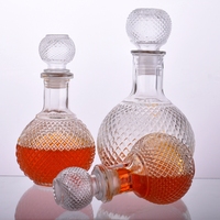 Bouteille En Verre Écologique De Luxe Personnalisé Premium Vide Bouteille En Verre Décanteur Whisky Bouteille De Vin Liqueur 250ml 500ml 750ml