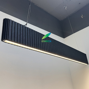 แผงไฟเพดาน LED แบบเส้นตรงดูดซับเสียงได้โคมไฟแขวน LED อะคูสติกจี้อะคูสติก - Product Image 3