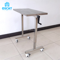 Table vétérinaire manuelle OSCAT, équipement vétérinaire, acier inoxydable, table d'opération chirurgicale, table d'examen pour animaux de compagnie pour clinique vétérinaire