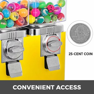 Funny Triple Candy Gumball Vending Machine Dispenser for Snack Shop Toy Shop - Product Image 5