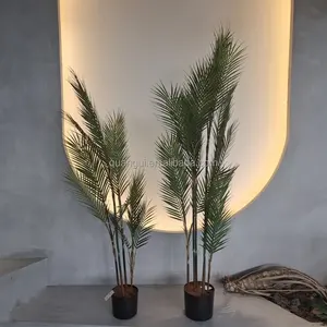 Preço de fábrica plantas artificiais para decoração de casa de alta qualidade bonsai plantas artificiais palmeiras