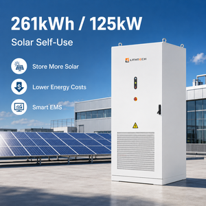 Système de stockage d'énergie industriel et commercial LITHTECH 500 kWh, armoire de batterie solaire extérieure pour alimentation de secours d'usine BESS - Product Image 3
