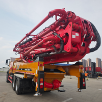 Pompe à béton autoportante Sany 52m d'occasion, châssis Benz 2020 Euro V, superstructure Zoomlion 180-120m/h, diesel 428HP