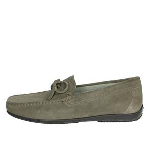 Mocasines Geox para Hombre U350WA 00022, Zapatos Planos de Cuero Gris - Product Image 1