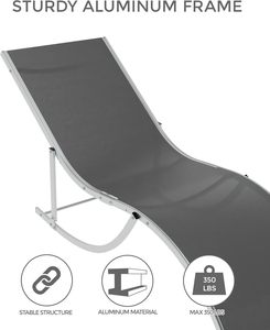 Chaise longue <span class=keywords><strong>de</strong></span> piscine d'extérieur, chaise longue <span class=keywords><strong>de</strong></span> piscine avec dossier inclinable pour le bord <span class=keywords><strong>de</strong></span> la piscine, la cour, le <span class=keywords><strong>jardin</strong></span> - Product Image 1
