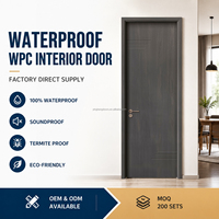 Fabricant sur mesure de portes intérieures en WPC pour chambre à coucher, étanches, insonorisées, modernes, en composite, pour l'Espagne, taille personnalisée