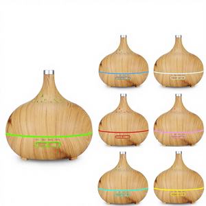 Diffuseur d'aromathérapie à grain de bois Star Moon, humidificateur ultrasonique de 400ml avec lumière LED pour usage domestique et commercial - Product Image 5