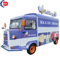 Café vert Camion de crème glacée Burger Van Pizza Taco Remorque de restauration Camion alimentaire mobile électrique en vente avec lumières