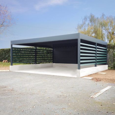 Style de vente chaude Garages Auvents Carports Abri de stationnement Cadre à persiennes en aluminium Abris d'auto en verre