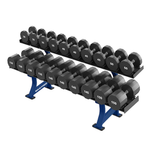 10 paia di manubri per palestre di stoccaggio in acciaio resistente Organizer <span class=keywords><strong>Multi</strong></span> livello di risparmio di spazio Design - Product Image 1