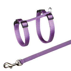 Ensemble laisse et harnais pour chat en nylon rouge réglable pour chats de petite et moyenne taille - Product Image 4