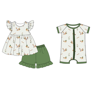 Pre-orden: Pedido Mínimo 5 Unidades - Pelele de Verano Estampado para Bebés Niñas, Algodón Orgánico, Precio de Fábrica al por Mayor, Moda Infantil - Product Image 1