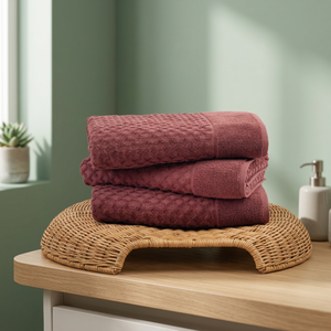Luxury 100% Cotton Home <b>Bath</b> <b>Towel</b> <b>Set</b> Jacquard White <b>Towels</b> Premium Amenities - Product Image 1