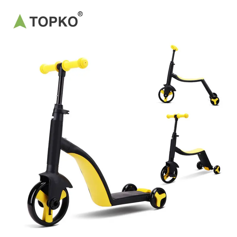 TOPKO üç tekerlekli çocuk kaykay oyuncak araba ile koltuk yeni tasarım ve istikrarlı çocuk scooter