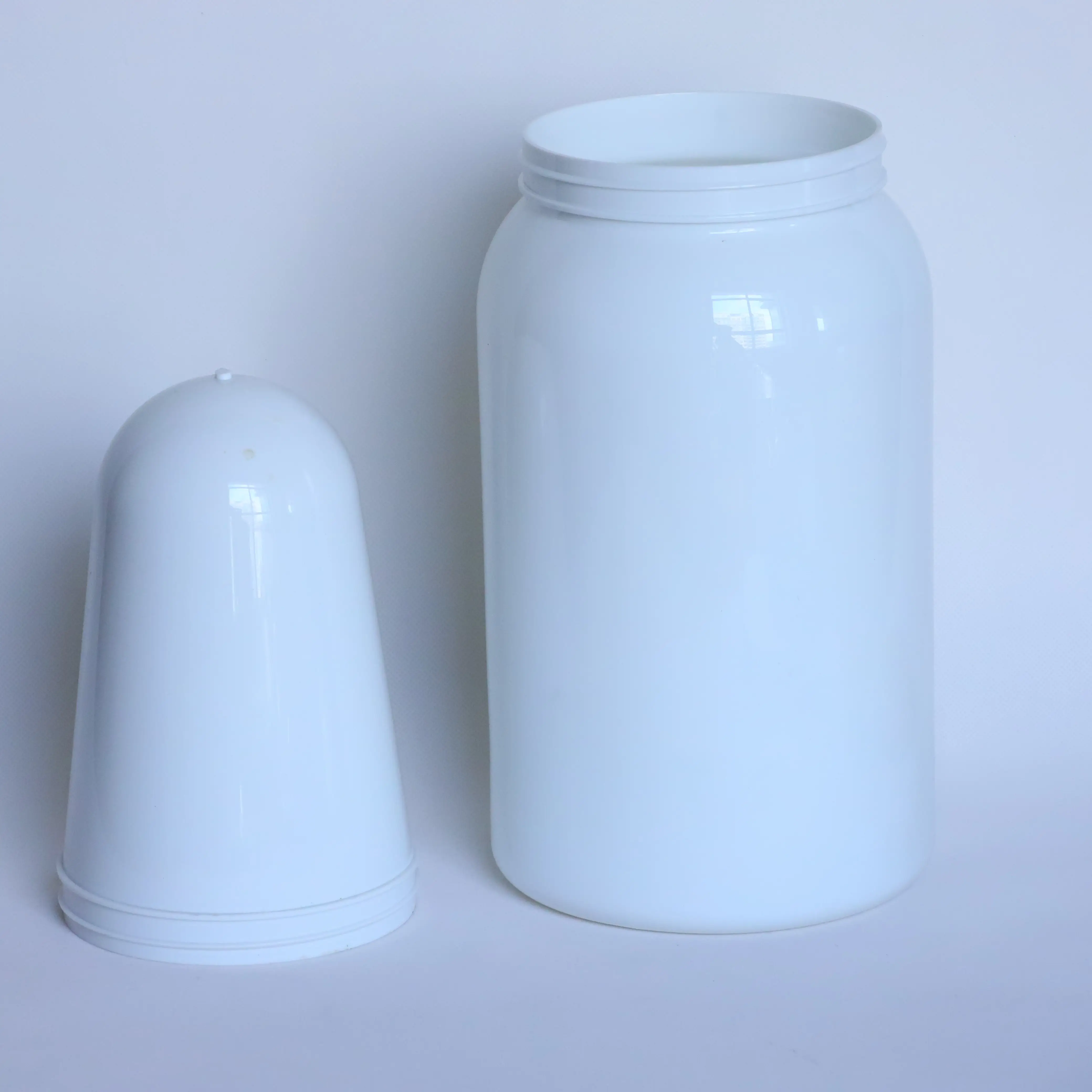 Pré-forma 100% nova de plástico PET para 5 litros de matéria-prima, frasco e lata de plástico nutricional, pré-formas de 118 mm 105 mm com tampas e folha