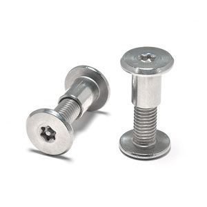 Offre Spéciale acier inoxydable laiton Chicago livre vis en cuir goupille <span class=keywords><strong>Torx</strong></span> chanfreiné tête plate mâle femelle vis fabricant direct - Product Image 2