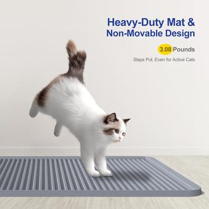 Impermeable lavable a prueba de orina de silicona mascotas gatos arena suave Mat bandeja antideslizante Sandbox Pad - Product Image 3