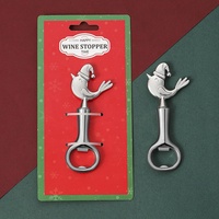 Décapsuleur en alliage de zinc plaqué or, petit cadeau pour mariage, fête, thème lettres, impression numérique, gravure de Noël