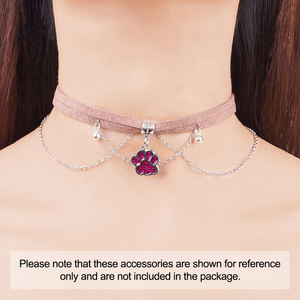 1 buah liontin kalung cetakan kaki kucing anjing pesona gantung Enamel perhiasan DIY untuk wanita membuat kerah rantai ponsel hadiah gantungan kunci - Product Image 5