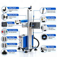 Vente directe usine Nouvelle machine de marquage laser à fibre volante 50W haute vitesse pour métal et plastique DXF/PLT/DST/BMP/AI 0,01 mm