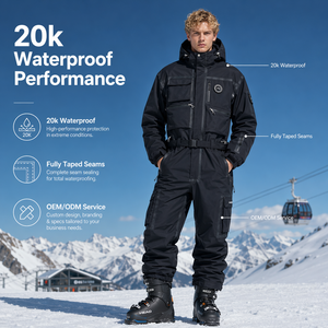Veste de ski à fermeture éclair de haute qualité, prix d'usine, personnalisable, imperméable 20k, coutures entièrement thermosoudées, unisexe, professionnelle, freeride, extérieur, hiver - Product Image 1