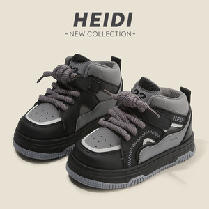 <span class=keywords><strong>Sneakers</strong></span> Autunno-Primavera per Ragazze, Nuove Scarpe Casual da Skate per Ragazzi, Scarpe Slip-on <span class=keywords><strong>Alte</strong></span> da Donna con Suola Morbida, Scarpe per Bambini con Logo - Product Image 2