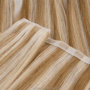 Extensions à bandes invisibles longues en cheveux russes Remy doublement étirés Highlight Yuanzhen, cheveux vierges sans couture, vente en gros - Product Image 1