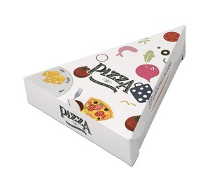 Scatola per <span class=keywords><strong>Pizza</strong></span> a Triangolo Personalizzata con Logo Stampato, in Cartone Bianco Kraft Ondulato, per Torte alla Frutta, Torte <span class=keywords><strong>al</strong></span> Formaggio e Fette di <span class=keywords><strong>Pizza</strong></span> - Product Image 1