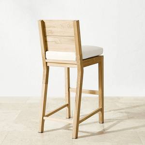 Home Kitchen <b>bar</b> Teak Wood <b>High</b> Chair Furniture Luxury Outdoor Wooden <b>bar</b> <b>Stool</b> Furniture - Product Image 4