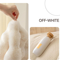 Housse de canapé en fausse fourrure de qualité supérieure, épaisse, moelleuse, antidérapante, chaude, lavable en machine, pour canapé 3 places, pour salon, usage domestique