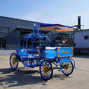 Carroza de Cenicienta de Metal Azul con Diseño de Calabaza, de Fabricación Especializada, para Transporte, ¡Gran Venta! - Product Image 6