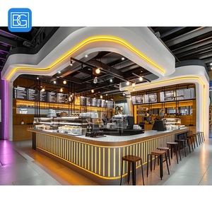 <span class=keywords><strong>Comptoir</strong></span> de caisse en bois pour café, unité de présentation de desserts, <span class=keywords><strong>vitrine</strong></span> à pâtisserie, espace de vente de pain – Solution complète pour l'aménagement de café - Product Image 6