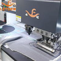 LETSEW Nouvelle machine automatique de surpiqûre de poches à commande PLC par laser pour la production de vêtements en tissu composite épaissi doublé polaire