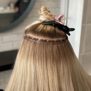 Capelli Umani Vergini 2026 con Cuticola Intatta, Trama Piatta Invisibile e Confortevole, Colore Biondo Cenere con Mèches, Massima Qualità - Product Image 5