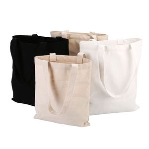 Wholesale Custom Logo Economical Cotton <b>Tote</b> <b>Bags</b> Lightweight Medium Reusable Grocery Shopping Cloth <b>Canvas</b> for DIY Projects - Product Image 3