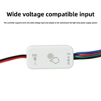 Contrôleur de couleur pour bande LED avec capteur tactile RGB coloré, gradation à 5 niveaux et changement de couleur, interrupteur tactile DC5V-24V