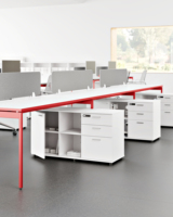 Espace de travail de bureau, poste de travail modulaire, bureau à 1, 2 ou 3 places, mobilier de bureau, poste de travail ouvert pour le personnel