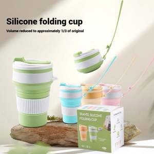 Botella de Agua Plegable, Taza de Silicona Ligera, Taza de Café Portátil con Tapa - Product Image 2