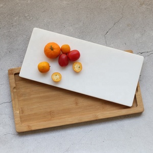 Juego de mesa de madera de bambú para cortar queso, juego de cuchillos de madera de mármol Natural hecho a mano - Product Image 4