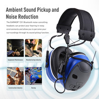 Casque anti-bruit Bluetooth haute fidélité avec batterie, réduction de bruit NNR 24 dB, pour communication