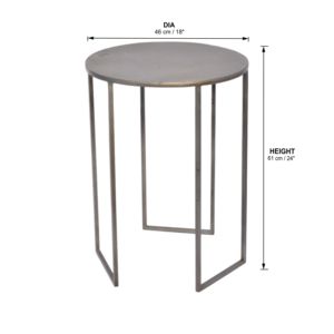 Nordic Style Luxury Modern Metal Side <b>Table</b> Gray Custom Size <b>Small</b> <b>Coffee</b> <b>Table</b> for Interior Furniture - Product Image 5
