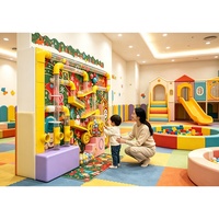 Panneau mural de salle de jeux pour maternelle, circuit de billes roulantes, plateau à engrenages, zone d'activités pour enfants