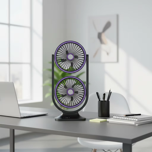 Vente en gros de ventilateurs à piles LED, petits ventilateurs rechargeables, ventilateurs avec clip - Product Image 1