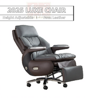 82025 moderne luxe exécutif chaise pivotante nouveau Design manuel/électrique inclinable patron chaise en cuir synthétique pour un usage domestique