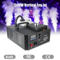 Machine à fumée DMX512 sans fil 1500W avec télécommande, 12 LED RGB 3-en-1, à suspendre verticalement ou à l'envers pour scène, mariage, fête