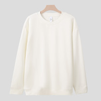 Pull épais en velours de coton hautement élastique, col rond, coupe ample, pour l'automne/hiver, avec doublure intérieure thermorégulatrice et isolante