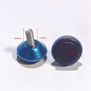 Xinhengxin Furniture Leg 6x15x25mm <b>Adjustable</b> Steel Blue Round Chair Feet Home Office Industrial Design Easy Installation - Product Image 1