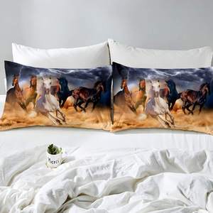 Ensemble de housse de <span class=keywords><strong>couette</strong></span> Cheval Running Steed et Lightning Decor Set de literie 3pcs pour enfants garçons adolescents Housse de <span class=keywords><strong>couette</strong></span> - Product Image 3
