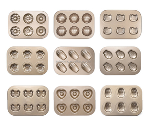 Đa Mẫu Hình Dạng Đáng Yêu Bánh Quy Bánh Quy Khuôn Nướng Khay Bánh Jelly Pastry Tấm Sa Mạc Bánh Sô Cô La Pan Với <span class=keywords><strong>6</strong></span> Khoang - Product Image 2